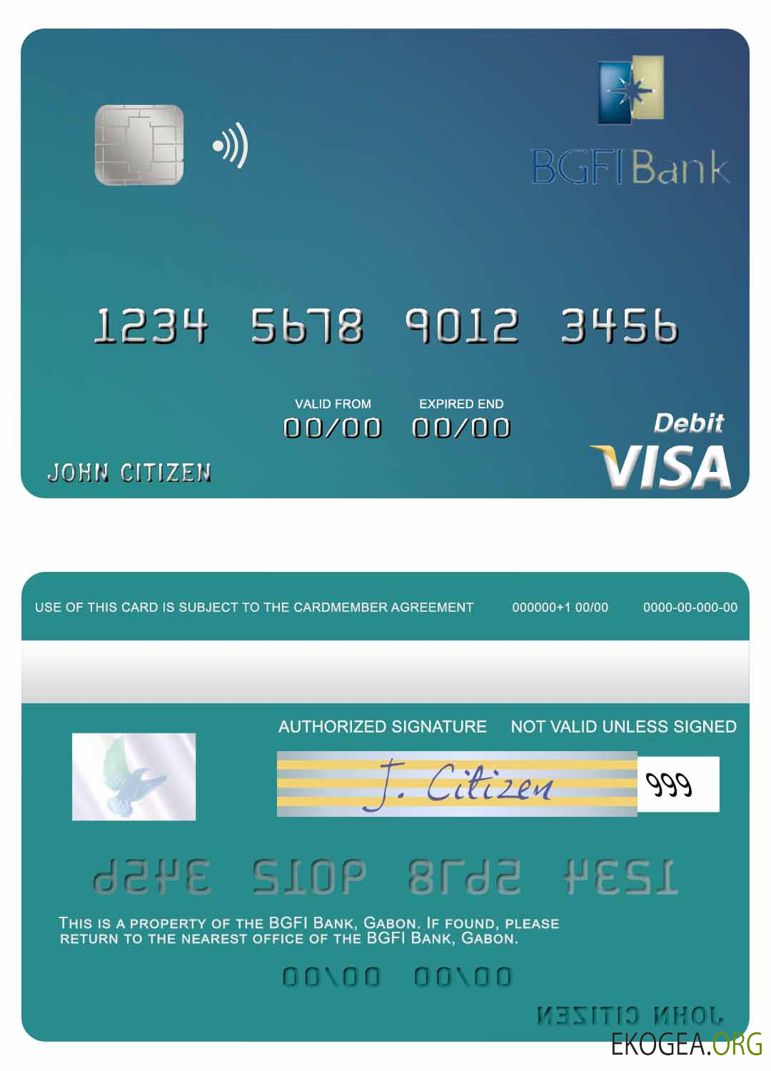 Carte de débit visa Gabon BGFI Bank